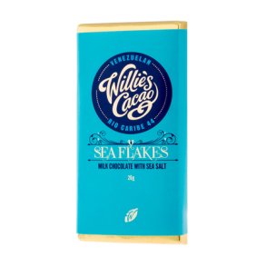 Willies Cacao  Mlkechokolade med havsaltflager 26 gr