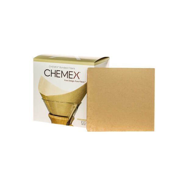 Chemex Kaffefiltre Firkantede 5-13 Kopper 100 stk (FS-100), brune - Kaffefilter wiingreencoffee