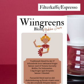 Java-Mokha. Luxus Blend. 1000 gr grnne bnner.