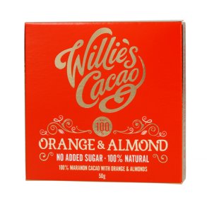 Willie's Cacao - Sukkerfri Orange og mandel 50 gr