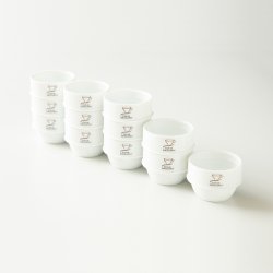 ORIGAMI - Cupping Bowel 225ml - hvid med Cup of Excellence Logo