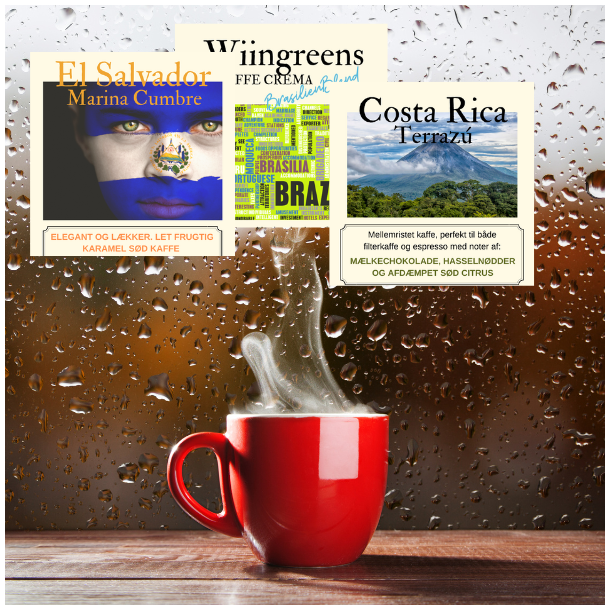 3 x 500 gr friskristet kaffe. Good Vibes og blends. 