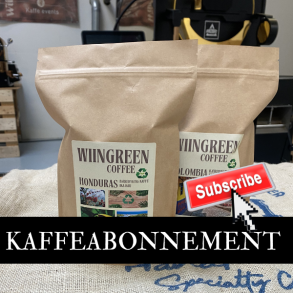Kaffeabonnement 2 x 450 gr Good Vibes, friskristet kaffe, hele b�nner