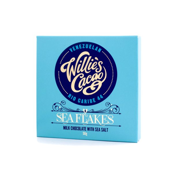 Willies Cacao  Mlkechokolade med havsaltflager 50 gr