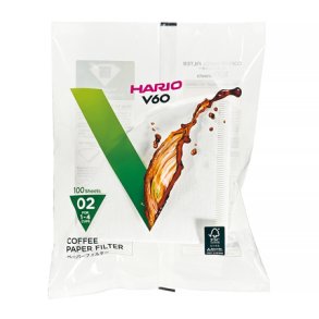  Hario V60 kaffe papir filter 2 kops, 100 stk VCF-02-100W