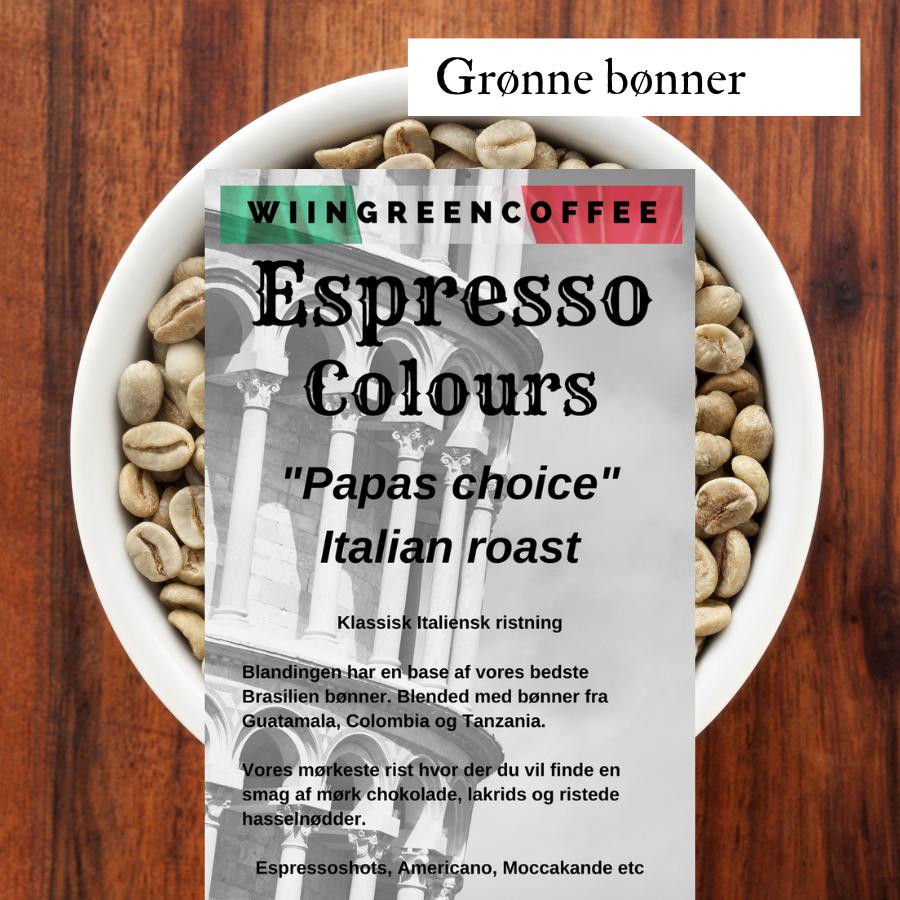 Papas Blend, Grønne rå bønner, 1000 gr - Rå kaffe alle - wiingreencoffee