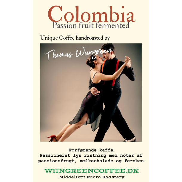 Colombia Monteblanco Caturra Passionfruit Extended Fermentation, hele bnner, friskristet kaffe 