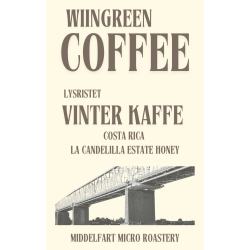 Vinterkaffe - Costa Rica La Candelilla Estate  Honey  Friskristet kaffe, 250 gr