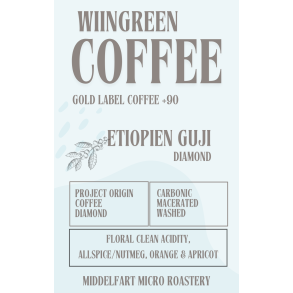 250 gr Etiopien Guji, Washed, Carbonic Macerated, Gold Label Coffee, Friskristet kaffe
