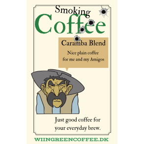 400 gr kvrnet kaffe Smoking Coffee Caramba Blend, friskristet kaffe