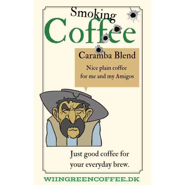 1 kg Smoking Coffee Caramba Blend, friskristet kaffe, hele bnner