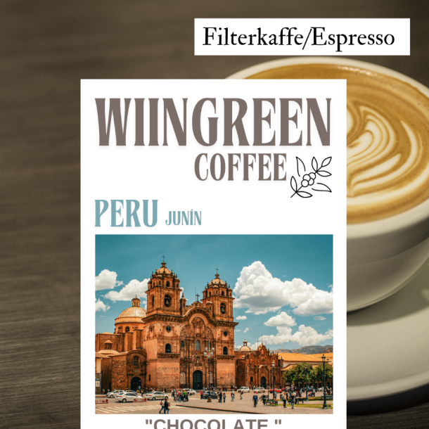 Peru Junin "Chokolate"  KOLOGISK, Friskristet kaffe
