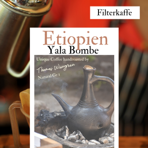 Etiopien Yala Bombe, natural, Sidamo Grade 1, Friskristet kaffe, hele bnner