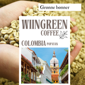1 kg Colombia washed Arabica Excelso EP Cauca Popayan, grnne r bnner