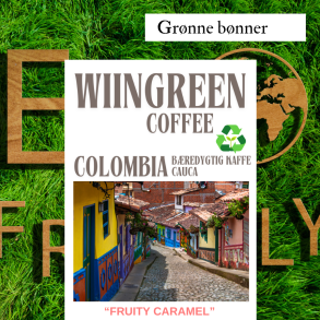 Colombia washed Arabica Excelso EP Cauca Organic, gr�nne r� b�nnner, 1000 gr