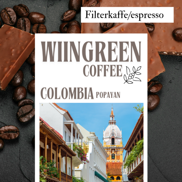 Colombia Popayan, friskristet kaffe 