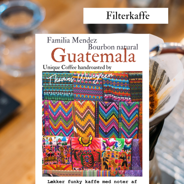 Guatemala Familia Mendez Bourbon natural, Friskristet kaffe, hele bnner