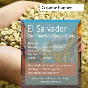 El Salvador, Single Estate Coffee, San Francisco, Aladfar VGRR, Winey, Gr�nne b�nner 1000 gr.