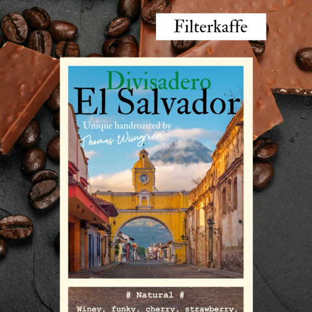 El Salvador Divisadero, natural, Friskristet kaffe, hele bnner