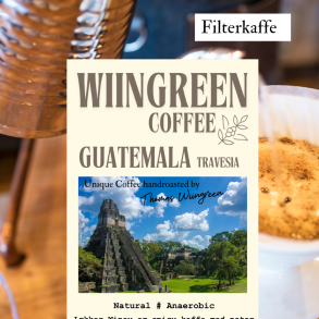 250 gr Guatemala Travesia Anaerobic natural, Friskristet kaffe, hele bnner