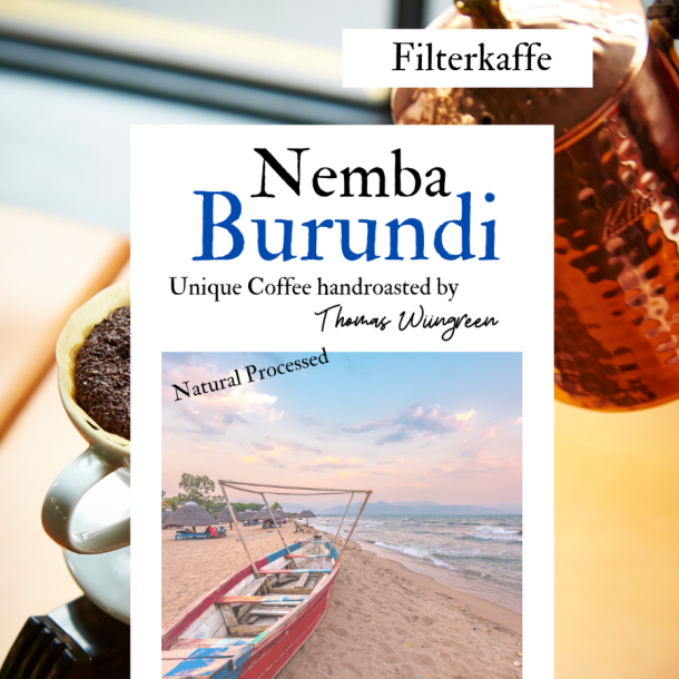 Burundi Nemba natural, Friskristet kaffe, hele Bnner