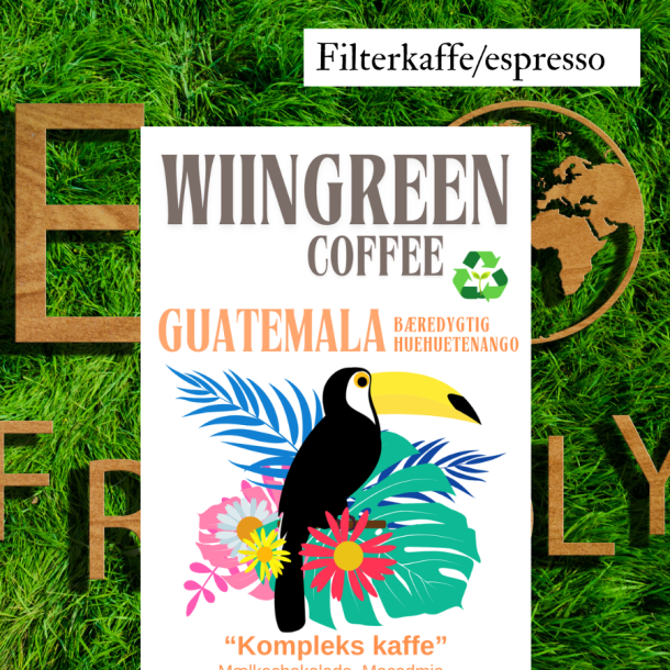 Guatemala, �KOLOGISK Huehuetenango, Friskristet kaffe, hele b�nner