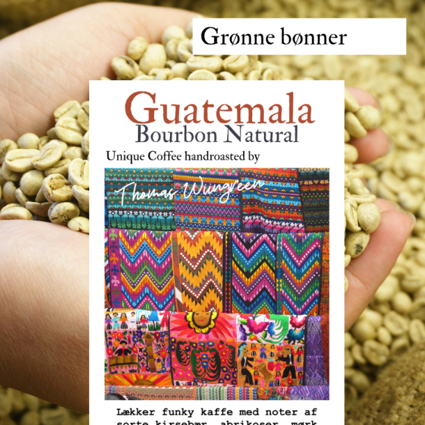 Guatemala Familia Mendez Bourbon natural, grnne bnner, 500 gr
