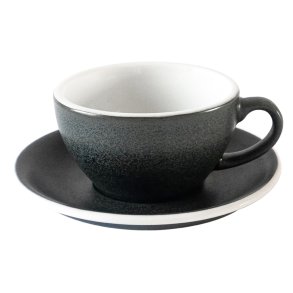 Loveramics egg 250 ml  cappucinokop inkl undertallerken, Antracite