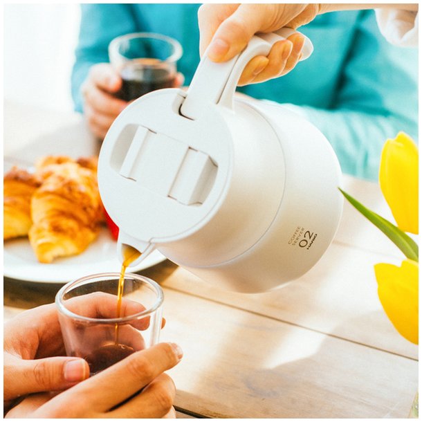 Hario Insulated Stainless Steel Server V60-02 PLUS hvid - 600ml