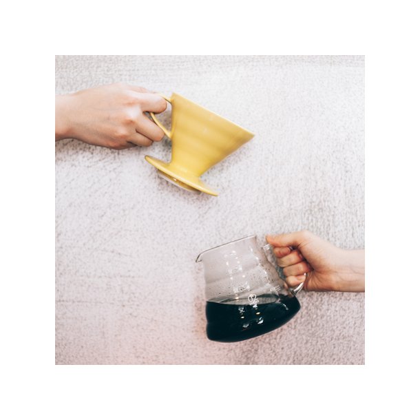 Hario V60 keramik 2 kops, gul