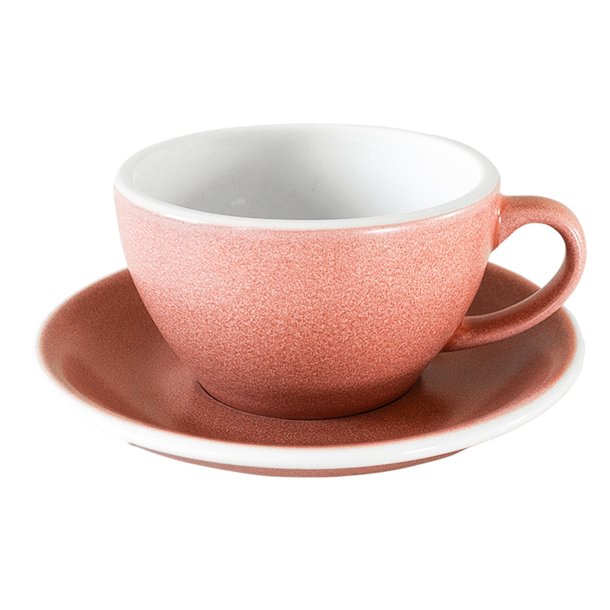 Loveramics egg 250 ml  cappucinokop inkl undertallerken, cinnabar