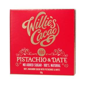 Willie's Cacao - Pistachie og dadler 50 gr