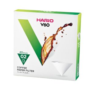 Hario V60 kaffe papir filter 2 kops, 40 stk, VCF-02-40W