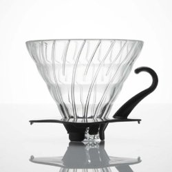 Hario V60 filterholder i glas m/sort hank 3 kopper 