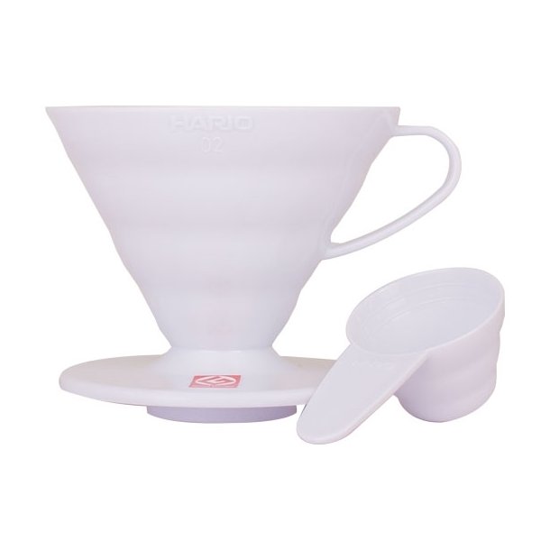 Hario V60-02 Plastic Dripper hvid