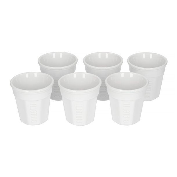 Bialetti Bicchierini - 6 Espresso kopper - hvid