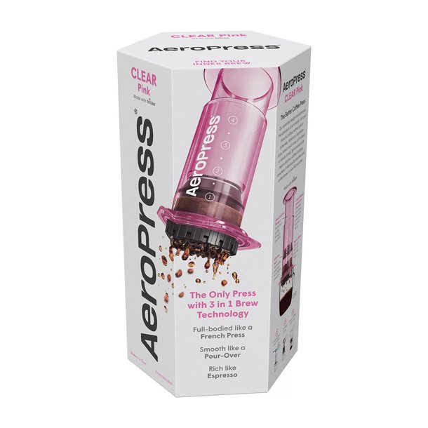 Aeropress clear pink kaffebrygger