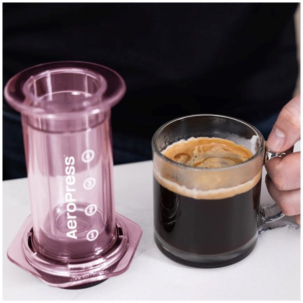 Aeropress clear pink kaffebrygger