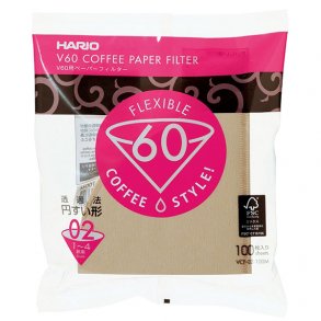 Hario V60 kaffe papir filter ubleget 2 kops, VCF-02-100M 100 stk
